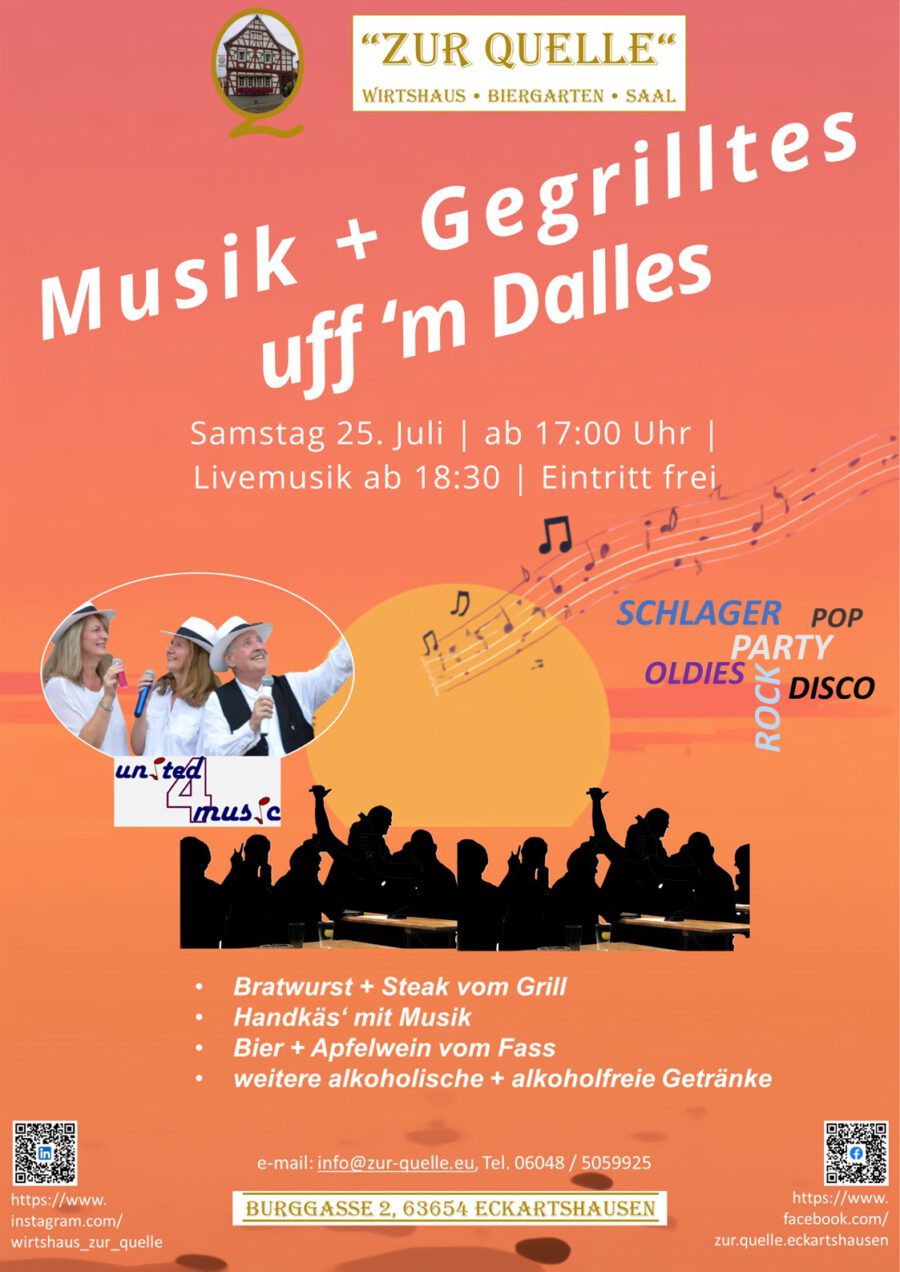 25.07.26 – Musik & Gegrilltes uff’m Dalles
